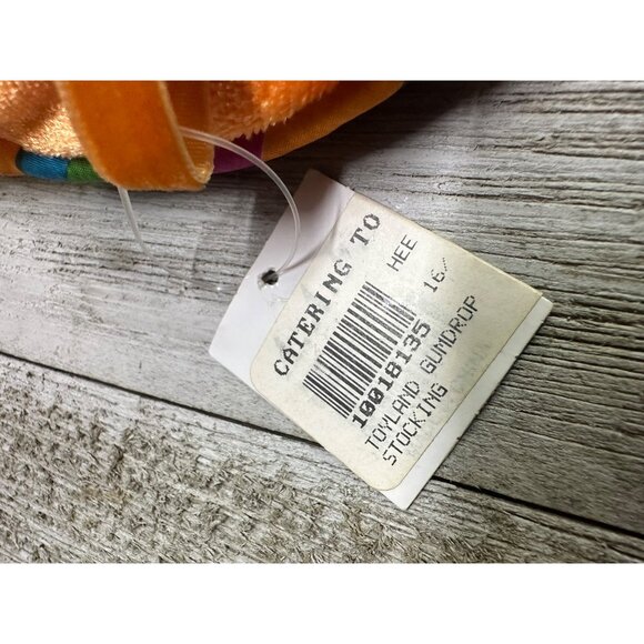 Vintage Toyland Gumdrop Stocking Velvet Christmas Holiday Decor 17" Tall - Picture 5 of 7